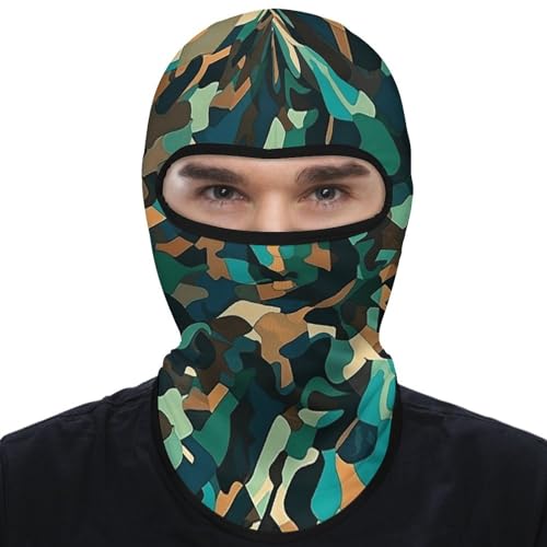 Balaclava para Hombres y Mujeres con Estampado Camuflado, Máscara Facial Completa para Ciclismo y Esquí miniatura 1