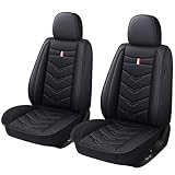 Car Seat Cover for Mercedes-Benz Sprinter 2003-2024, Waterproof Durable & Compatible Airbag, Premium Leather Seat Protector(2 Seats Standard,Black)