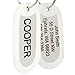 GoTags Personalized Dog Tags in Stainless Steel, Silent Dog Tag in Military Style with Glow in The Dark Tag Silencer, Engraved on 2 Sides