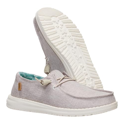 Image of HEYDUDE Women's Wendy Chambray | Women's Shoes | Women's Lace Up Loafers | Comfortable & Light-Weight