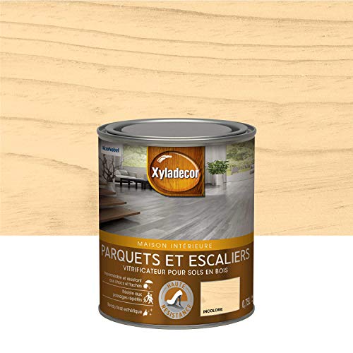 Xyladecor - Vitrificateur pour Sols Intérieurs en Bois Toutes Pièces - Parquets et Escaliers - Haute Résistance - Couleur : Satin Incolore - Quantité : 0,75L - 5324765 Cover