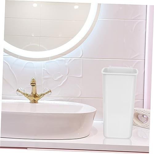 Basurero de Escritorio Pequeño Plástico Blanco miniatura 3