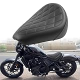 DREAMIZER Motorcycle Rider Solo Seat Compatible with Honda Rebel CMX300 CMX500 CMX 500 300 2017 2018 2019 2020 2021 2022 2023 2024 2025 Motorcycle Front Driver Seat Rider Saddle Cushion, Black