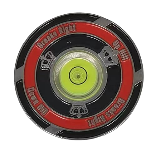 ELLENTAE Golf Putt Green Reader, High Precision Golf Training Aid, Poker Chip Style Bubble Level - Golf Accessories for Men and Women.(1PC)