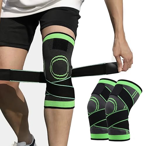 Rodilleras Menisco y Ligamentos Pack 2 | Rodillera Rotuliana Completa | Transpirables y Antideslizantes con Compresion | Talla Universal | Rodilleras para Running, Gimnasio y Crossfit