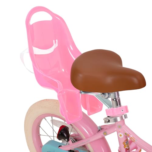 Joystar BIKE059PK-14-WZ Inch Kids Bike Little Daisy Girls Bike With Training Wheels Doll Bike Seat Basket & Streamers Princess Kids Bicycle thumb #5