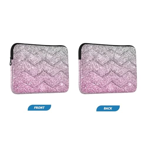 Funda para portátil con brillo plateado rosa, impermeable miniatura 2