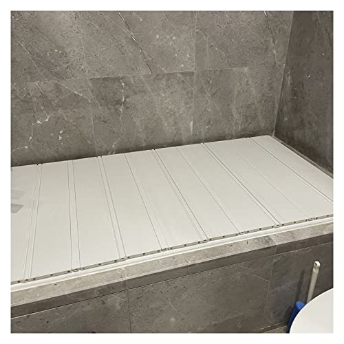 Cubierta de bañera de PVC plegable con tapa de baño tipo obturador de 1,2 cm 2