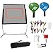 Yiju Badminton Net Set with Rackets and Stand, Men Women Convenient Portable Net with Carry Bag for Indoor Beach Training Parks