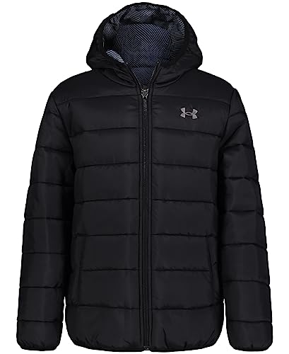 Image of Under Armour Boys Pronto Hooded Puffer Jacket, Lightweight & Water Repellent