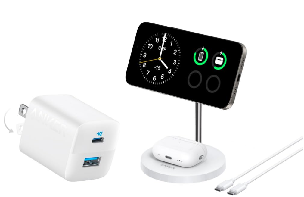 Anker 2 Port Compact Charger with 2-in-1 Charger