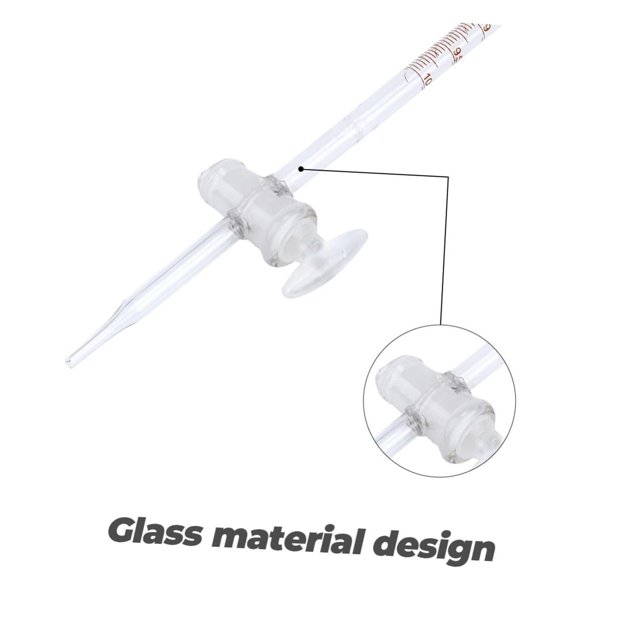 Bureta de Vidrio Borosilicato - Herramienta de Titulación de Laboratorio, Fácil de Usar & Duradera(Transparent,5pcs,25ml)