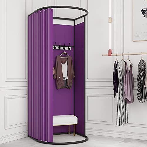 Cabine d'essayage mobile et portable de couleur violette pour magasin - 2