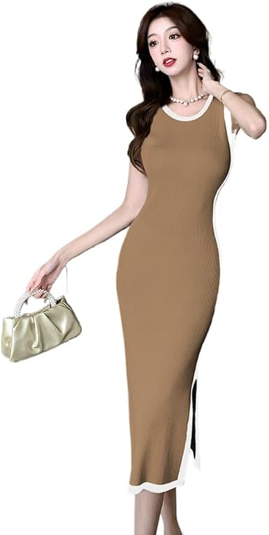 美品✨UN3D. ノースリーブバイカラー ロングワンピース S ノースリーブ 美品✨UN3D. ノースリーブバイカラー ロングワンピース S ノースリーブ