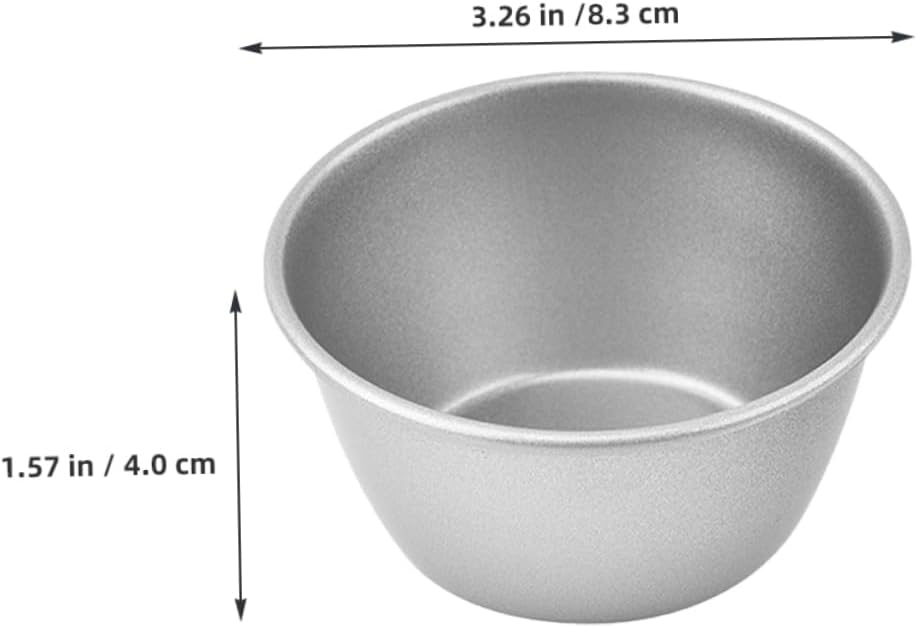 2pcs Round Baking Cups Nonstick Egg Tart Molds Pudding Cups Baking Molds Cookie Molds Egg Tart Cups Cake Molds Fruit Tart Mold