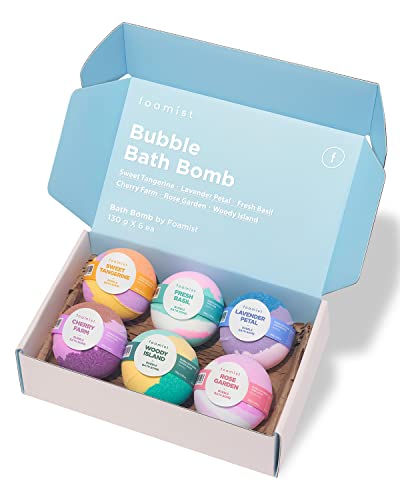 FOAMIST Bubble Bath Bomb Gift Set | Mother's Day | Ready-to-Gift for Women, Kids,Fizzy Bubble Organic Bathbombs, Relaxing Natural Vegan Ingredients