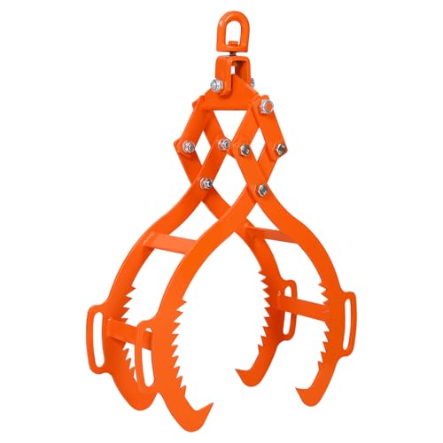 30inch 4 Claw Log Tongs with 3100 lbs/1406 kg Loading Capacity, Eagle Claws Design Log Grapple for Logging Tongs, 360° Swivel Steel Log Lifting Tongs for Trucks, Tractors, ATVs, Forklifts and More