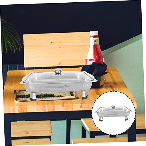 LIFKOME Bandeja De Bufê Esfregar a Louça Aquecedor De Buffet Inox Suporte Para Bufê Pratos De Buffet