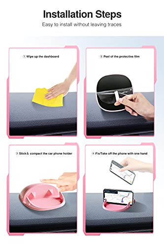 image for Loncaster Car Phone Holder, Car Phone Mount Silicone Car Pad Mat for V