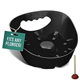 Maplefield Plunger Tray - Universal Plunger Holder for Toilet & Sink - Drip Catcher, Easy Clean, Black, Single Pack