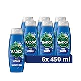 Radox Mineral Therapy Feel Awake 2-in-1 body wash & shampoo shower gel with a sea mineral & fennel fragrance for a refreshing shower experience 6x 450 ml
