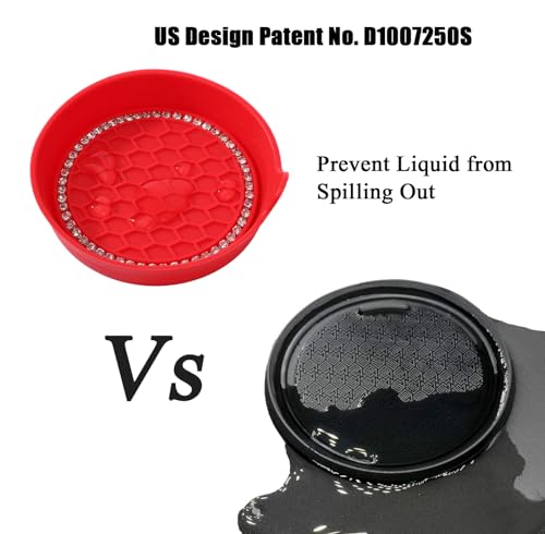 Image of Amooca 2-Pack Car Cup Holder Coaster Bling Crystal Rhinestone Car Interior