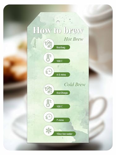 Image of LOOMICA Ginger Peach Green Tea, Caffeinated, Pastoral & Spicy Soothing Blend with Green Tea, Ginger, and Juicy Peach Flavor, Individually Wrapped Bags, 20 Counts