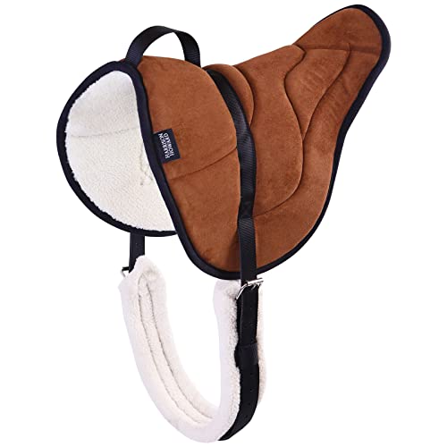 Image of Harrison Howard Equestrian Saddle Pad Horse Riding Pad Bareback Pad with Girth