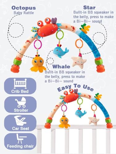 Image of Pau1Hami1ton Baby Stroller Arch Toys, Car Seat Toys,Baby Gifts.S-19(Fish)
