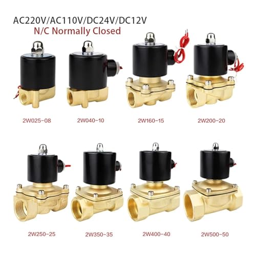 Électrovanne normalement fermée DN35 DC12V vanne pneumatique eau air huile - 3