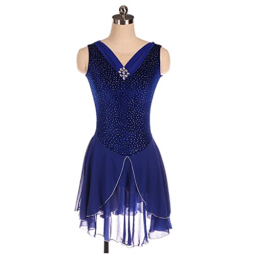Body Para Crianças Meninas Patinação Artística No Gelo Feminino Adulto Brilhante Com Strass Sem Mang