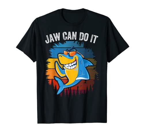 Jaw Can Do It - Funny Shark - Beach Family Vacation Maglietta