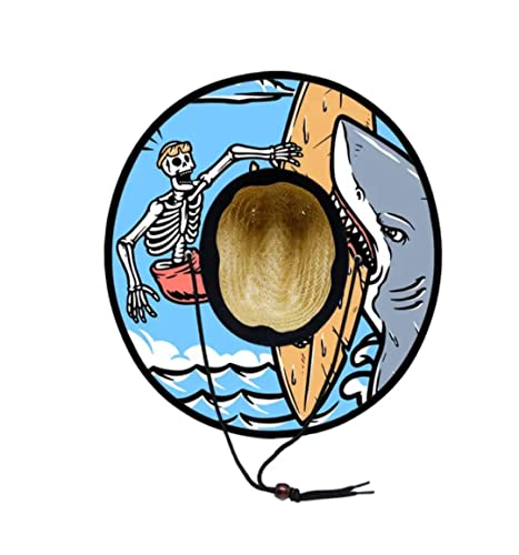 Shark Attack Straw Lifeguard Hat Toddler Baby2