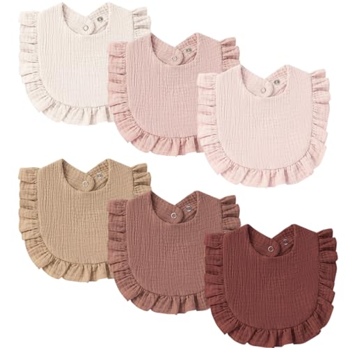 Image of MairMore Baby Muslin Bibs Bandana Drool Bibs for Unisex Boys & Girls, Soft and Absorbent Cotton Teething Drooling Bib Set for Newborn Toddler