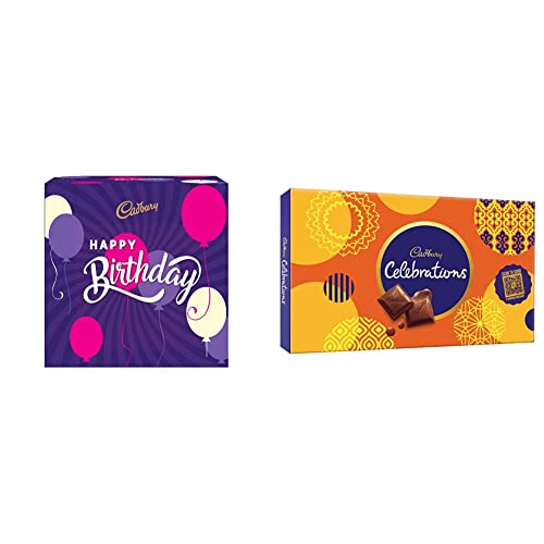Image of Cadbury Birthday Celebrations Box, 430g & Celebrations Assorted Milk Chocolate Gift Pack, 135.7g - Pack of 4