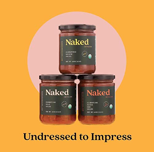 Naked Infusions Organic Gourmet Salsa - 3 X 16Oz Jars - 3 Pack - Medium Heat - Award Winning Smooth Salsa #TOP2