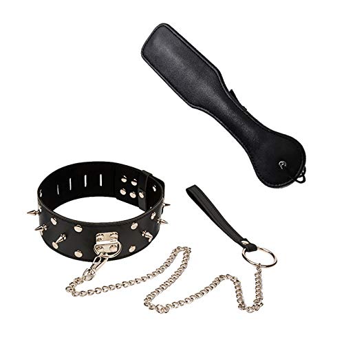 Cuoio Dell'Unità Di Elaborazione Del Collare Del Choker Del Ribattino Del Punto Collana Per Pat Pelle Uomo Donna Nero +