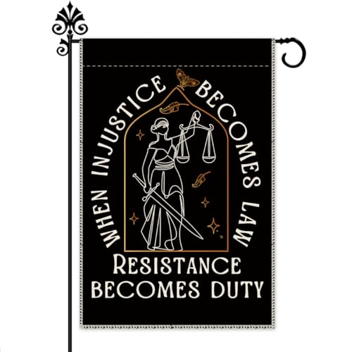 Hafhue When Injustice Becomes Law Resistance Becomes Duty Garden Flag, 12 x 18 Inch Double Sided...
