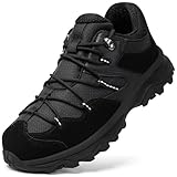 [SOARHOPE] トレッキングシューズ レディース 登山靴 黑 登山ぐつ 登山シューズ ウォーキング ハイキング キャンプ アウトドア ジョギング ローカット 軽量 防滑 初心者 3E