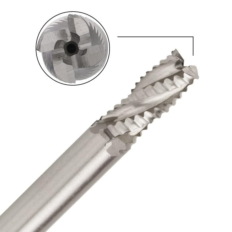 Fresa Per Sgrossatura A 4 Flauto Fresa HSS Fresa Per Macchina Utensile CNC,16x16x45x100