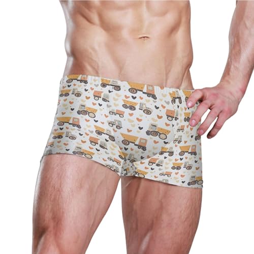 Car Tractor Mens Swim Trunk Swimwear Bathing Suit Swim Brief Square Leg Board Short S B04036493