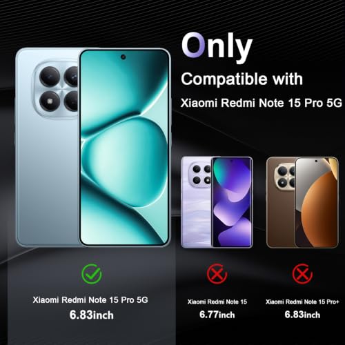 Image of Case for Xiaomi Redmi Note 15 Pro 5G, Military Grade Drop Protection Phone Case, Yellowing Resistant, Anti-Scratch Hard PC Back, Shockproof Hard Ultra-Thin Protective Cover, Clear
