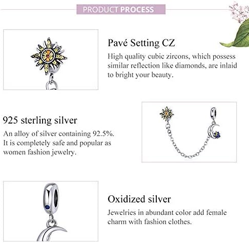 Clip Lock Spacer Stopper Charm Bead Love Heart Charm Bracelets for Women 925 Sterling Silver Safety Chain Charms for Pandora Bracelets - Image 4