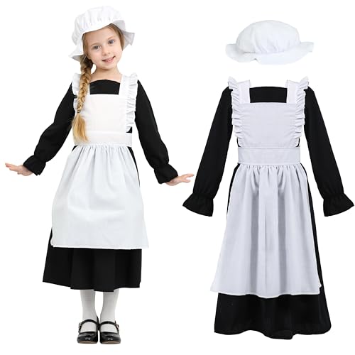 Robe de pionnier coloniale fille finitions soignées pour costume traditionnel