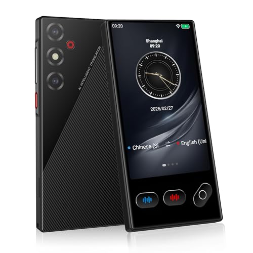 Sprachübersetzer Gerät, Translator Sofortübersetzer kein WLAN, AI Übersetzungsgerät mit Sprachausgabe, Fotoübersetzung/WIFI/Hotspot/Offline,Sofortübersetzer für Reisen,Business Sprachenlernen