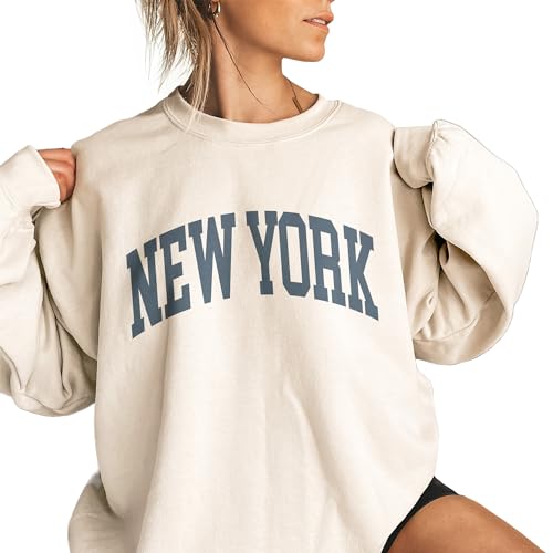 New York City Sweatshirt, NYC Pullover, Vintage Aesthetic Varsity, Trendy Travel Gift For Him or Her, Unisex Crewneck Sweatshirt3