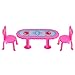 26Pcs Doll Kitchen Accessories Dining Table Chairs Dinnerware Cabinet Doll Accessories Tableware Mini Furnitures for Barbie Doll