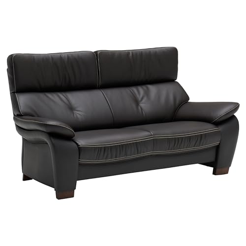 【カリモク正規品】2人掛け革張りソファ ハイバックスタイル ブラウン 幅168cm karimoku karimoku ZW7312DKK