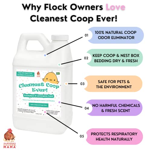 Pampered Chicken Mama Chicken Coop Deodorizer Chicken Coop Cleaner with Organic Herbs 6 LBS: Cleanest Coop Ever! Coop Refresher for Chickens | Chicken Supplies (Lavender & Chamomile, 6 pounds)