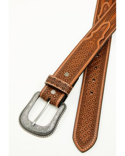 Cody James Men's Geo Embossed Western Belt - CJAFA25BT2-BN 382
